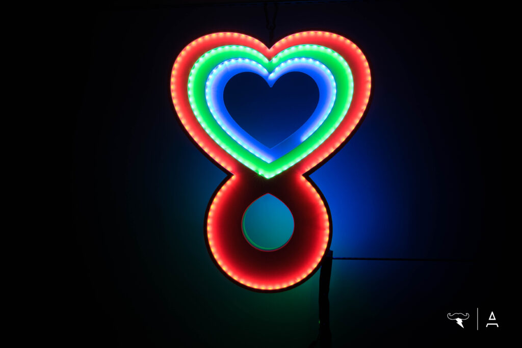 Heart Beacon. full RGB color cycle