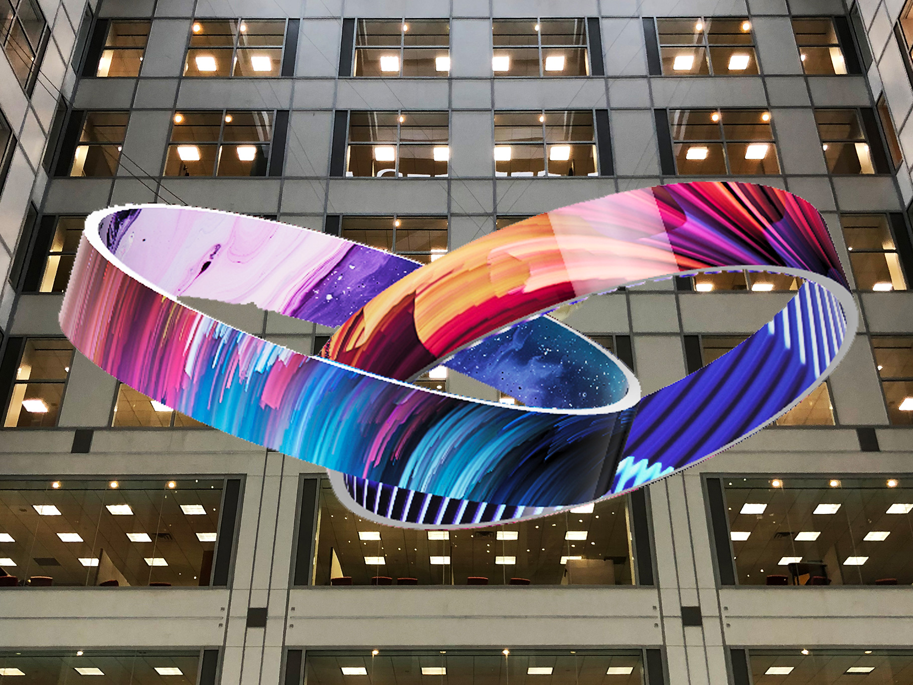Projection mapping on architectural surface - permanent installation