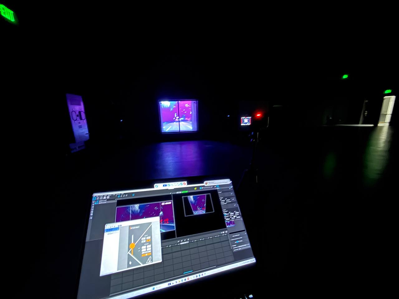 Resolume media server laptop controlling ArtCube content