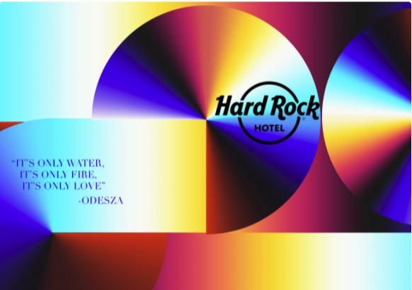 Q-SYS control system touch panel at Hard Rock Hotel Daytona Beach