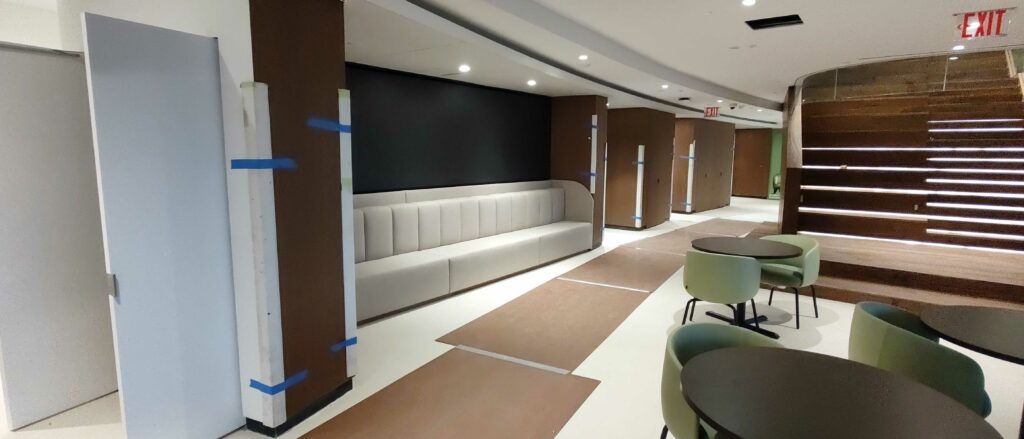 Mitsubishi LED wall installation in progress