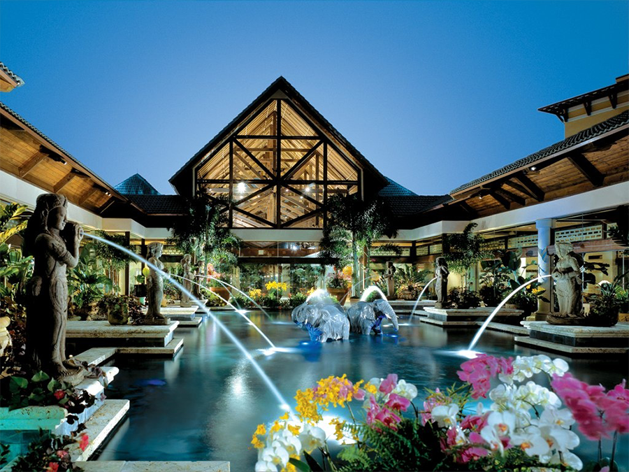 Royal Pacific Resort at twilight
